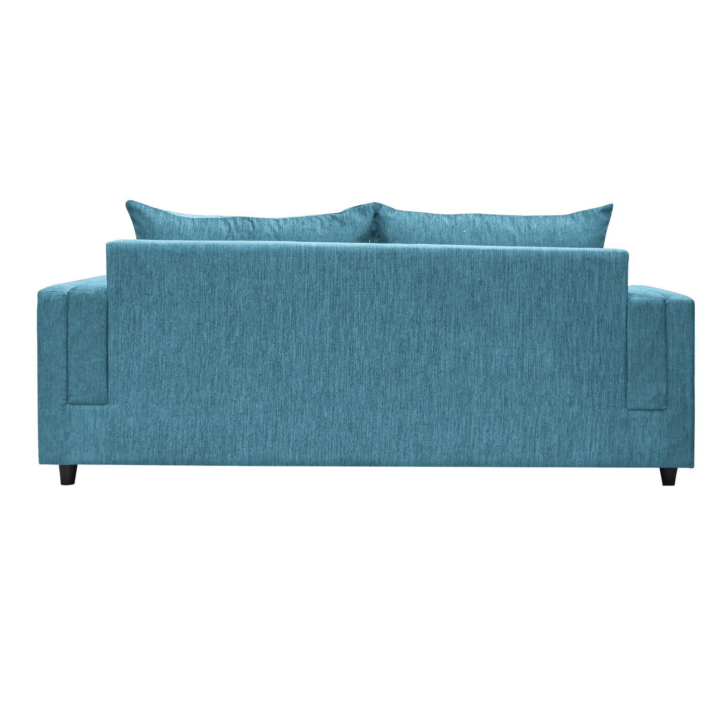 Perri Cushion Back Fabric Sofa - Teal Blue