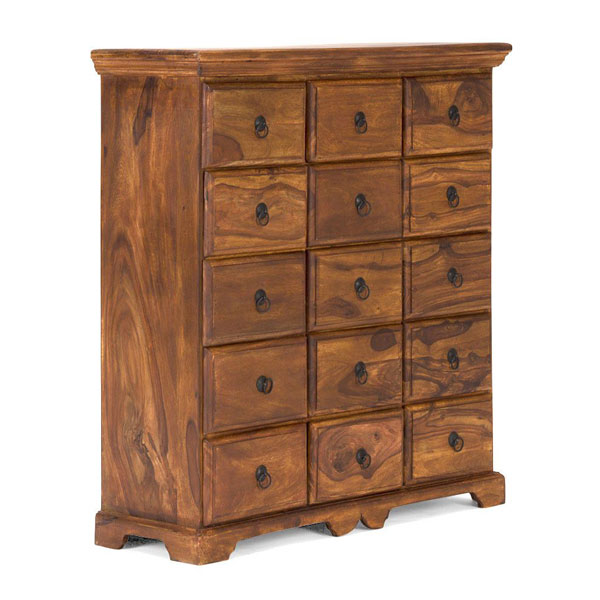 Solid Wood Chest Of Drawers In Natural Finish