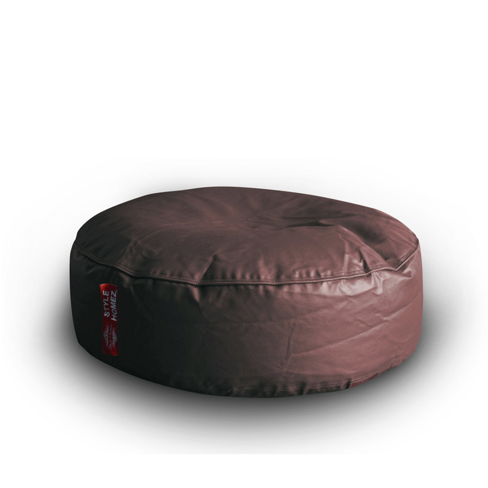 Brown XL Round Floor Cushion With Beans - Chocolate