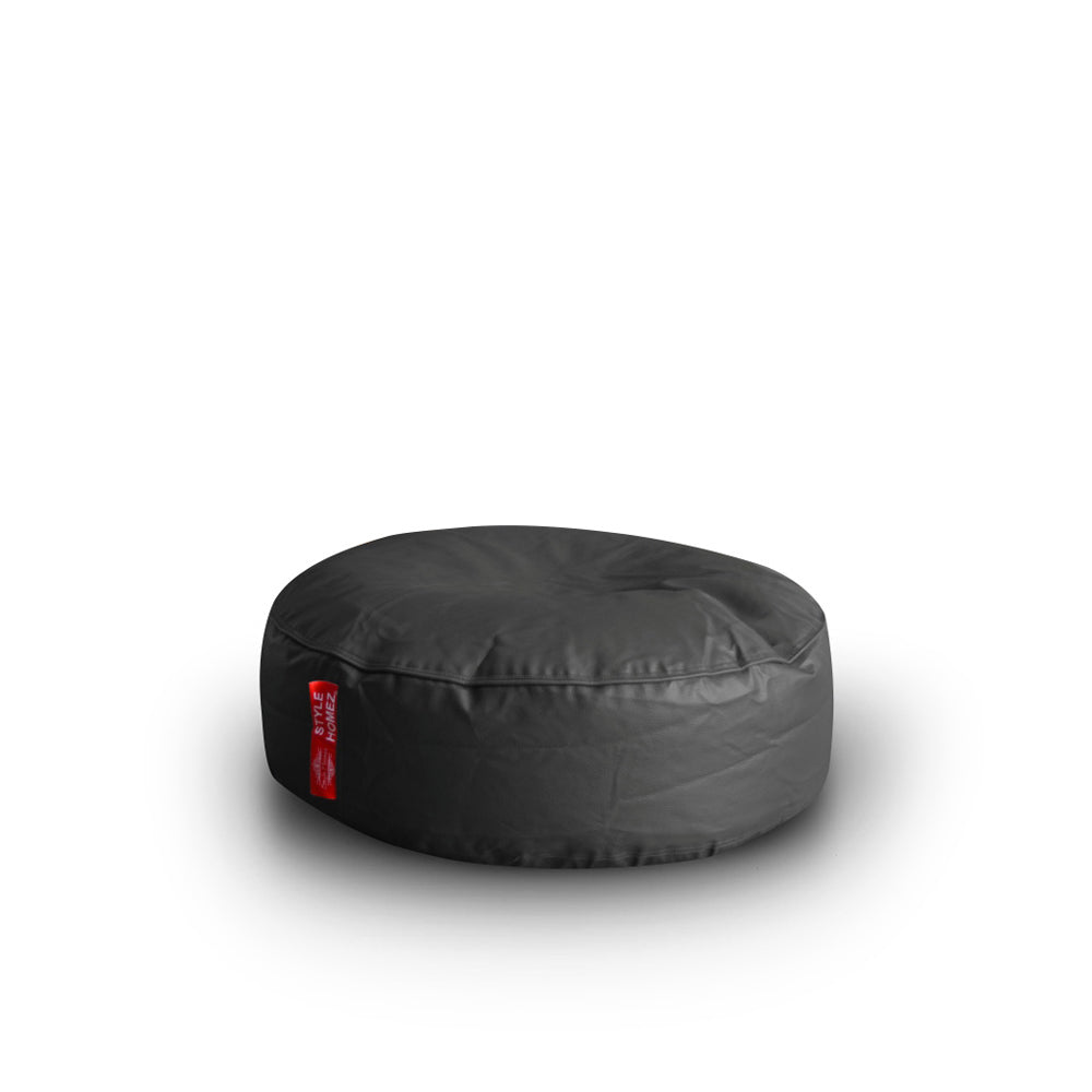 XL Round Floor Cushion With Beans - Grey