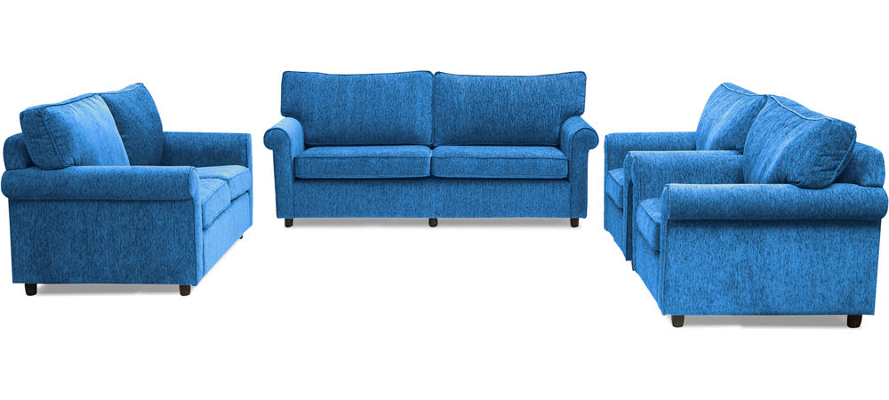 Muse - Persian Blue Fabric Sofa Set 3-2-1-1
