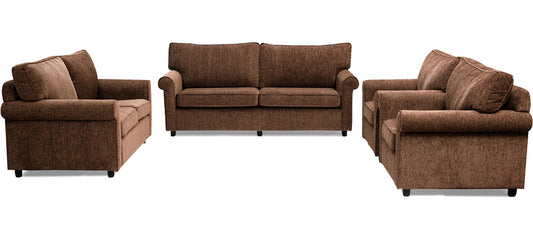 Muse - Wheat Brown Fabric Sofa Set 3-2-1-1