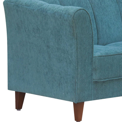 Zeel Fabric Sofa with Throw Cushion - Green