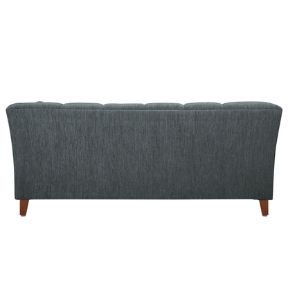 Zeel Fabric Sofa with Throw Cushion - Grey