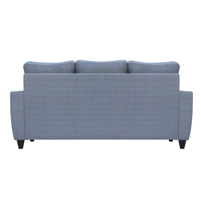 Tayson Fabric 2 Seater + Lounger Corner Sofa - Grey