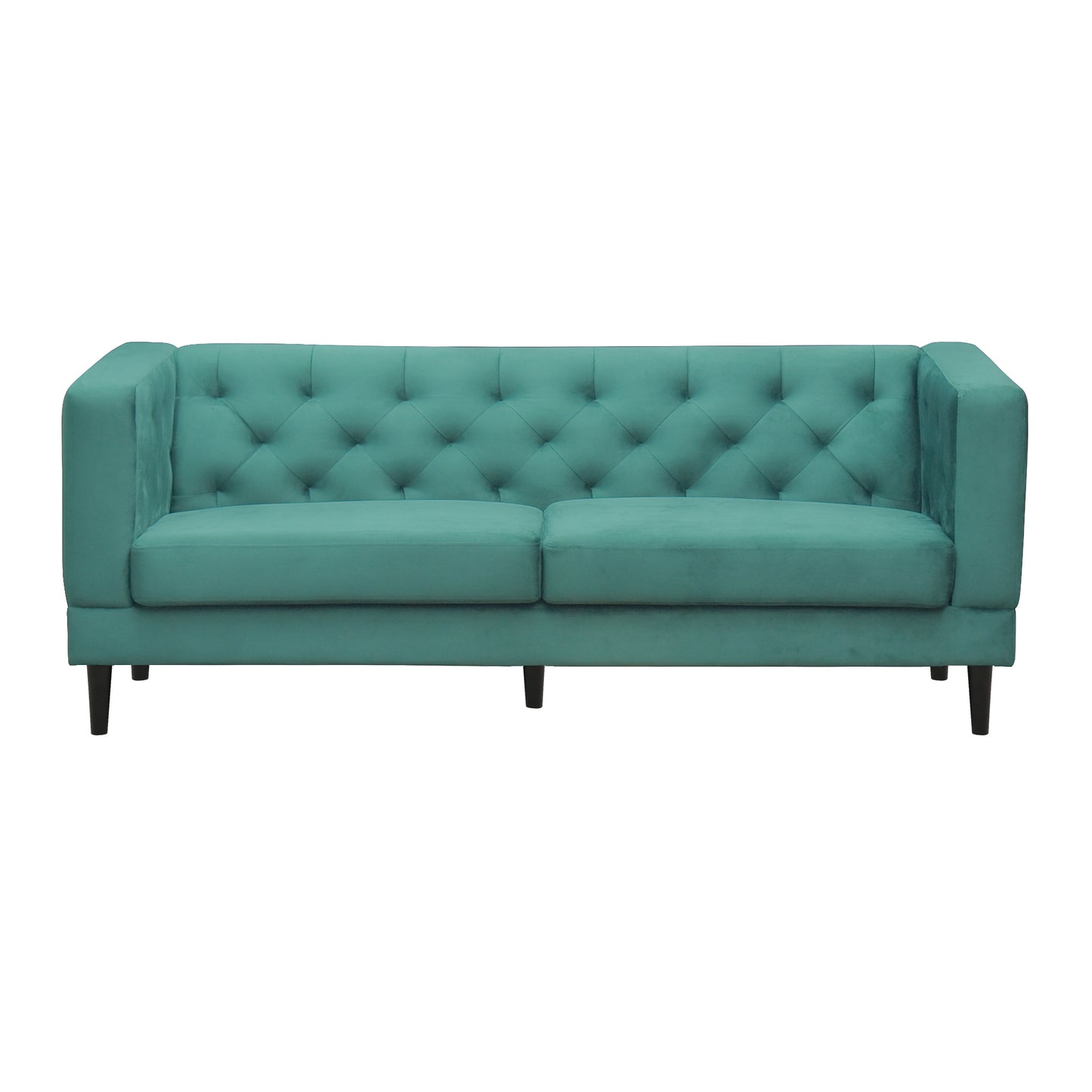 Willford Tufted Back Fabric Sofa - Sea Green