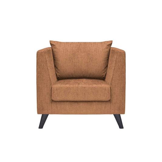 Royce Cushion Back Fabric Sofa - Fawn