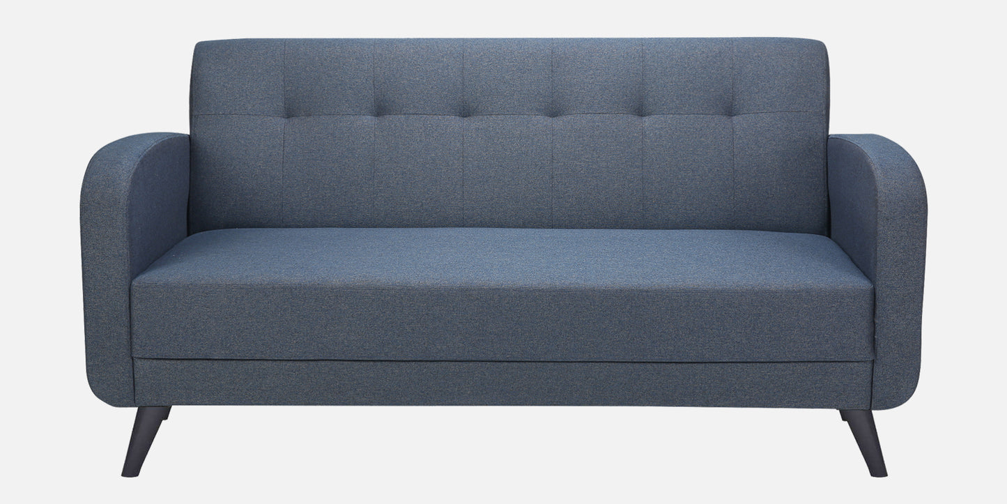 Xena Tufted Back Fabric Sofa- Blue