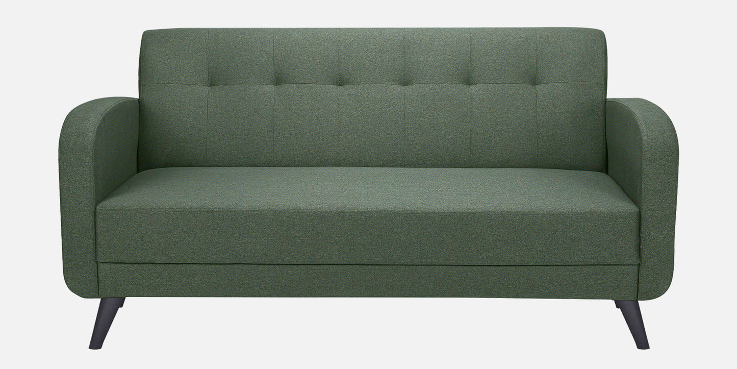 Xena Tufted Back Fabric Sofa- Green