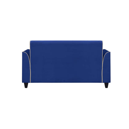 Beckett Cushion Back Fabric Sofa - Blue & Beige