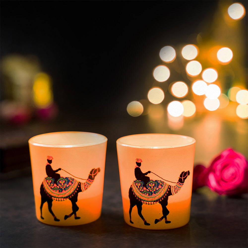 Princely Camel Candle Votives Set of 2