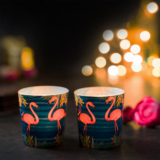 Flamingo Candle Votives Set of 2