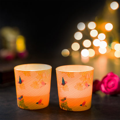 Gond Art Inspired Candle Votives Set of 2