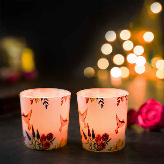 Humming Bird Candle Votives Set of 2