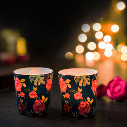 Misty Morning Blue Candle Votives Set of 2