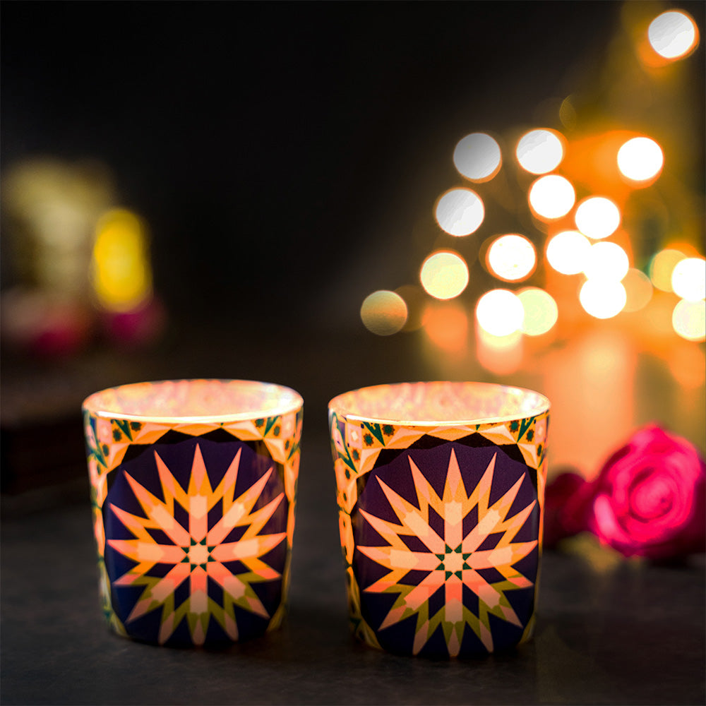 Moroccan Inspiration Candle Votives Set of 2