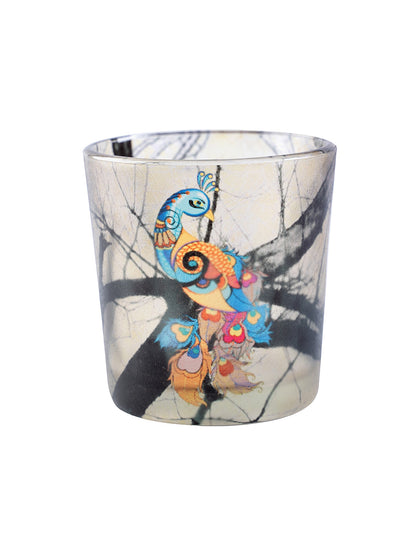 Charismatic Peacock Candle Votives Set of 2