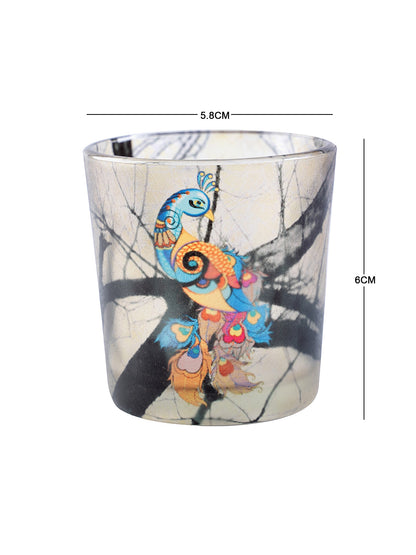 Charismatic Peacock Candle Votives Set of 2