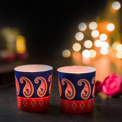 Majestic Paisley Candle Votives Set of 2