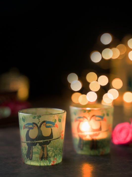 Toucan Candle Votives Set of 2