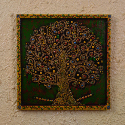 Yash - Solid Wood Wall Art - Multi Colour Paint Finish