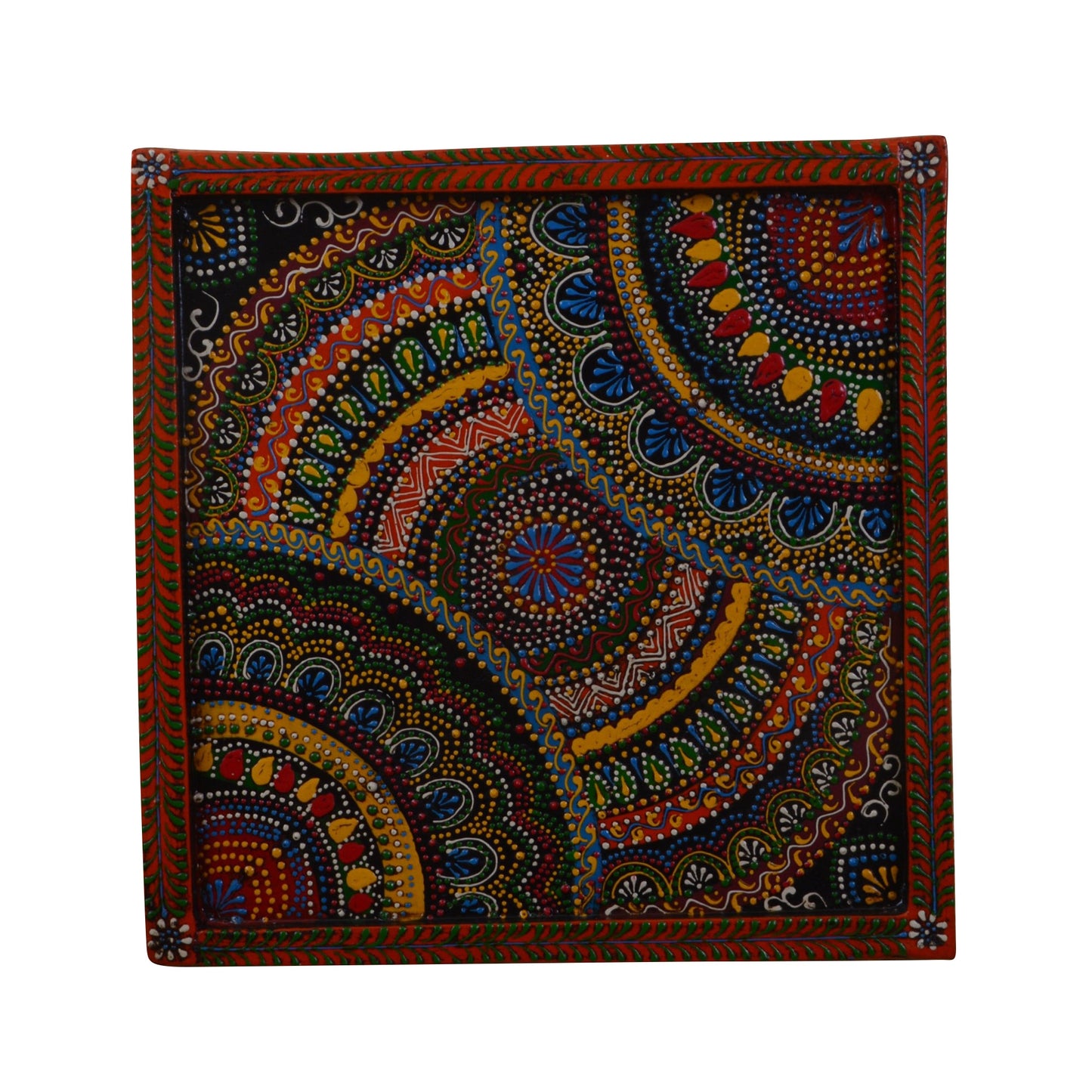 Akas - Solid Wood Wall Art - Multi Colour Paint Finish