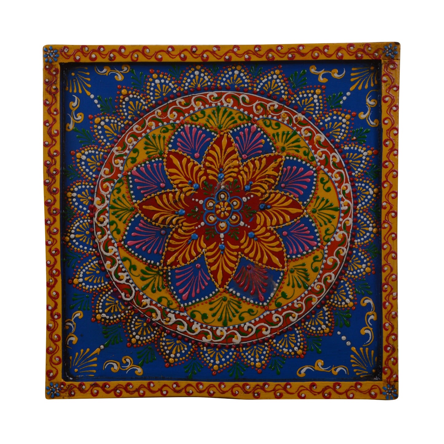 Maan - Solid Wood Wall Art - Multi Colour Paint Finish