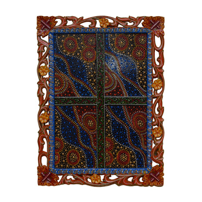 Preet - Solid Wood Wall Art - Multi Colour Paint Finish