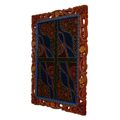 Preet - Solid Wood Wall Art - Multi Colour Paint Finish