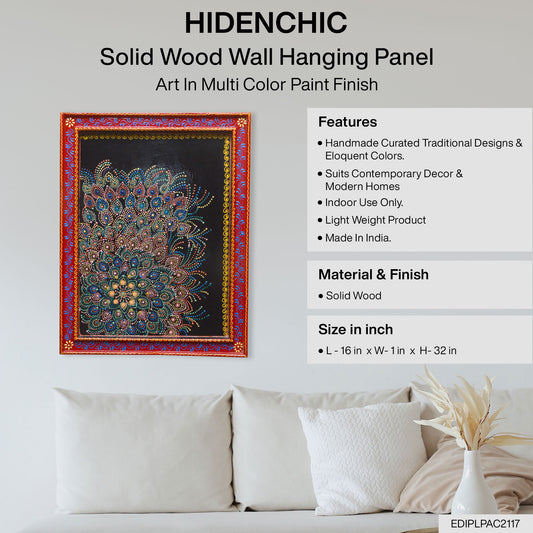Giaan - Solid Wood Wall Art - Multi Colour Paint Finish