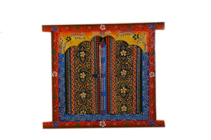 Indica - Solid Wood Jharokha Art - Multi Colour Paint Finish
