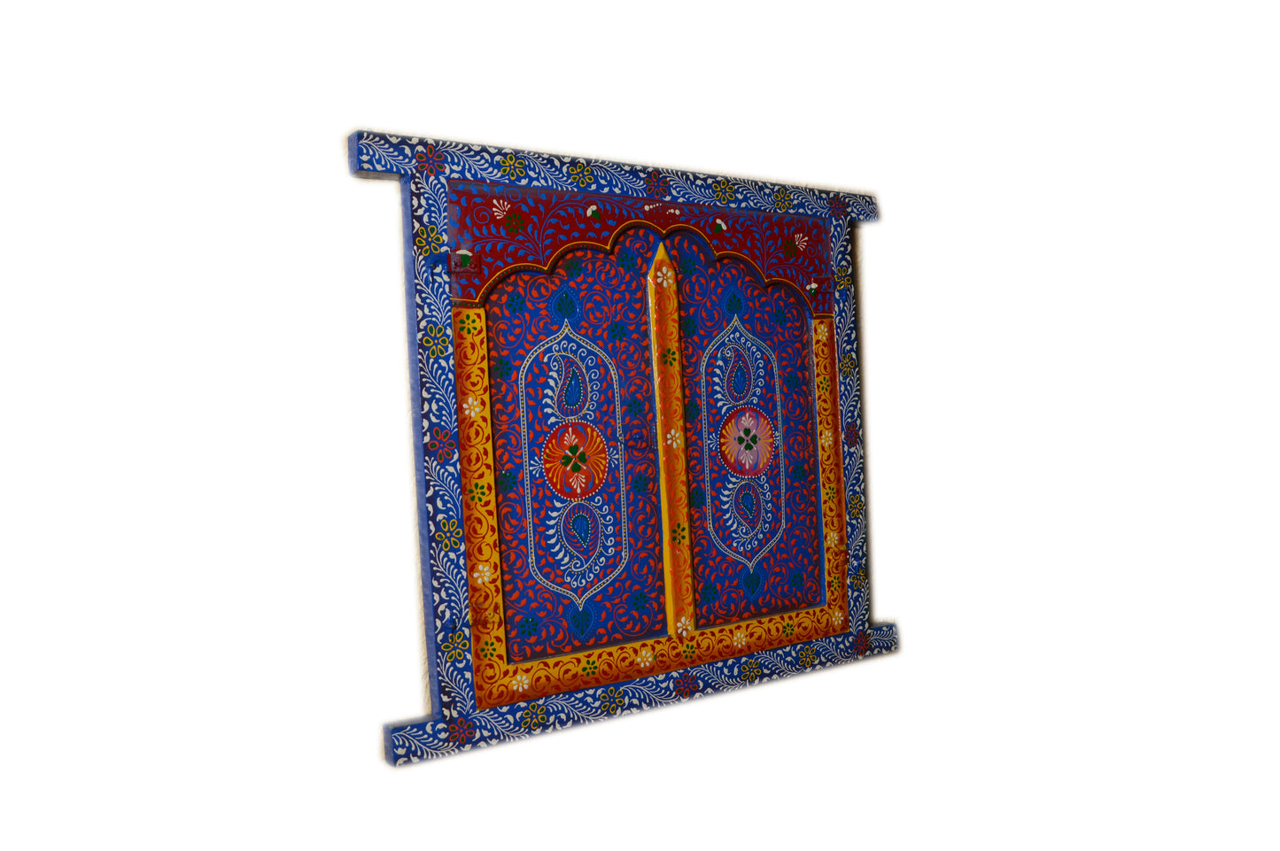 Rishan - Solid Wood Jharokha Art - Multi Colour Paint Finish