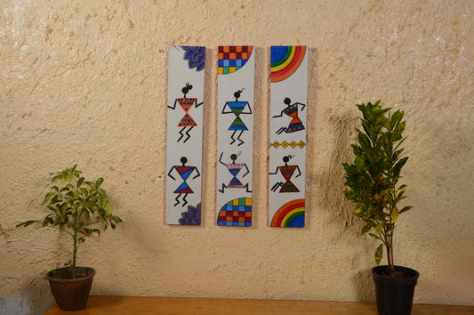 Kiara - Solid Wall Panel Art - Multi Colour Paint Finish