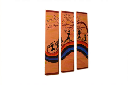 Swaran - Solid Wall Panel Art - Multi Colour Paint Finish