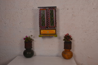 Samran - Wall Cabinet Art - Multi Colour Paint Finish