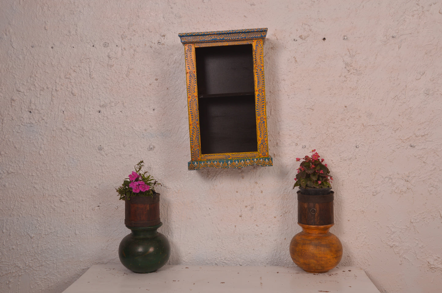 Rucha - Wall Cabinet Art - Multi Colour Paint Finish