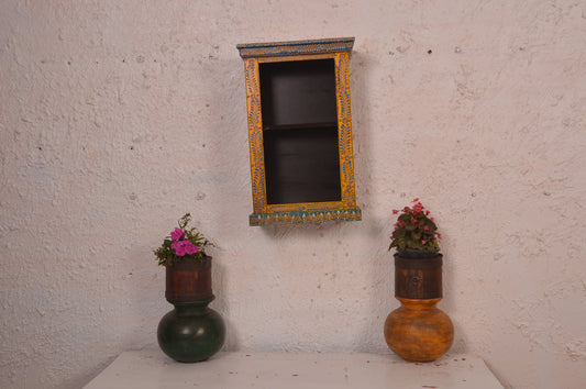 Rucha - Wall Cabinet Art - Multi Colour Paint Finish