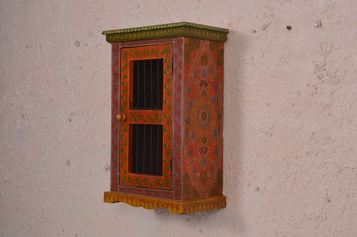 Aaliya - Wall Cabinet Art - Multi Colour Paint Finish