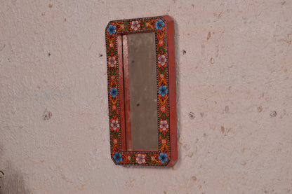 Vasundhara - Wall Mirror Frame Art - Multi Colour Paint Finish