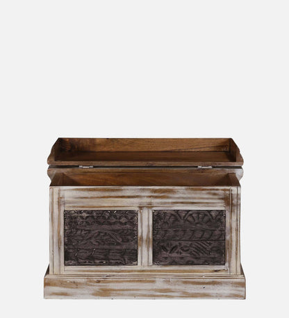 Solid Wood Trunk In Distress Finish