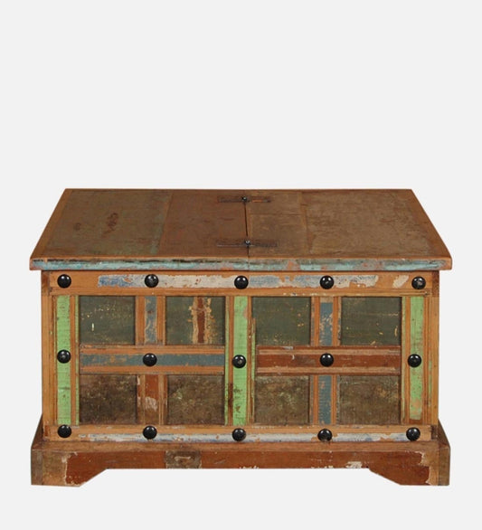 Reclaimed Solid Wood Trunk In Distress Paint Finish