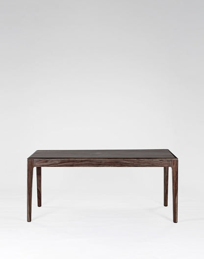 Solid Wood Dining Table In Walnut Finish