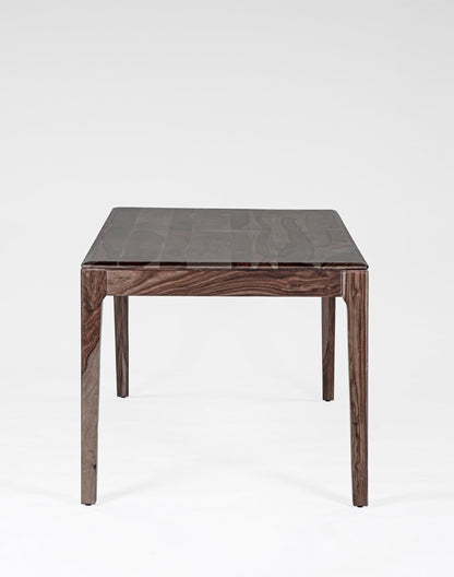 Solid Wood Dining Table In Walnut Finish