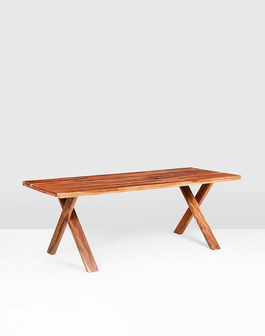 Solid Wood Dining Table In Honey Finish