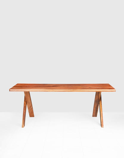 Solid Wood Dining Table In Honey Finish