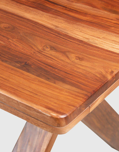 Solid Wood Dining Table In Honey Finish