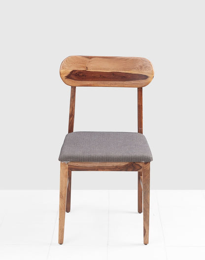 Solid Wood Dining Chair In Teak Finish