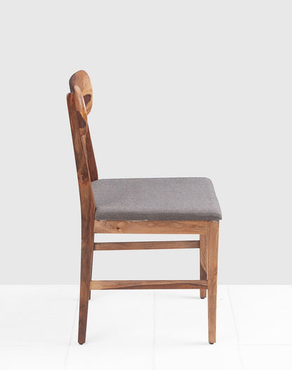 Solid Wood Dining Chair In Teak Finish