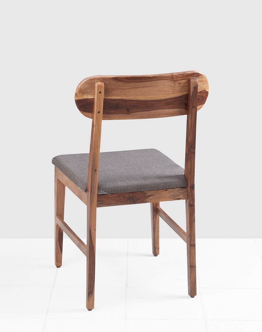 Solid Wood Dining Chair In Teak Finish