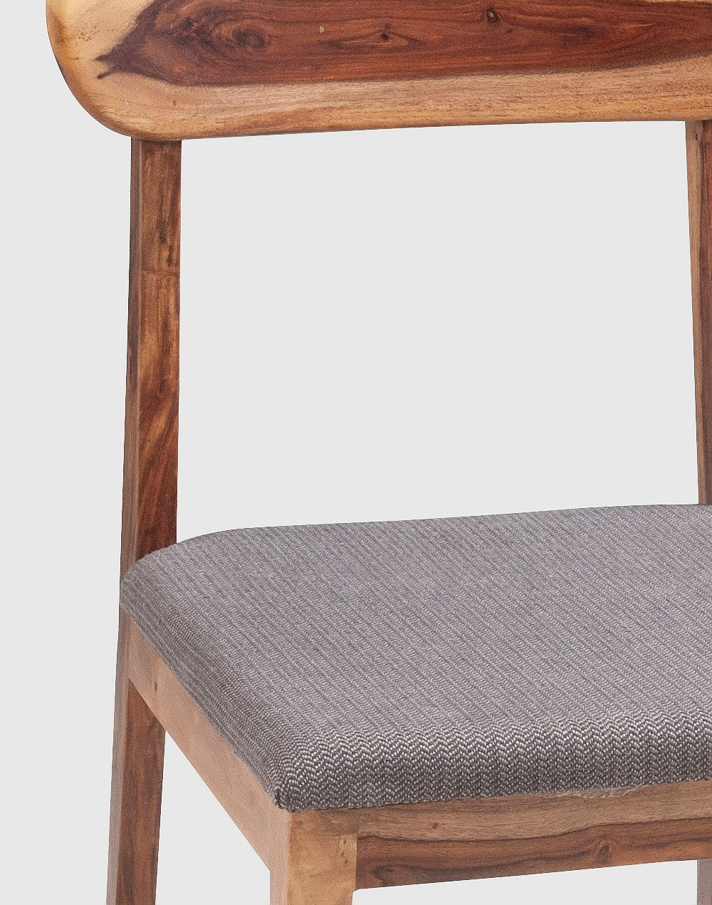Solid Wood Dining Chair In Teak Finish